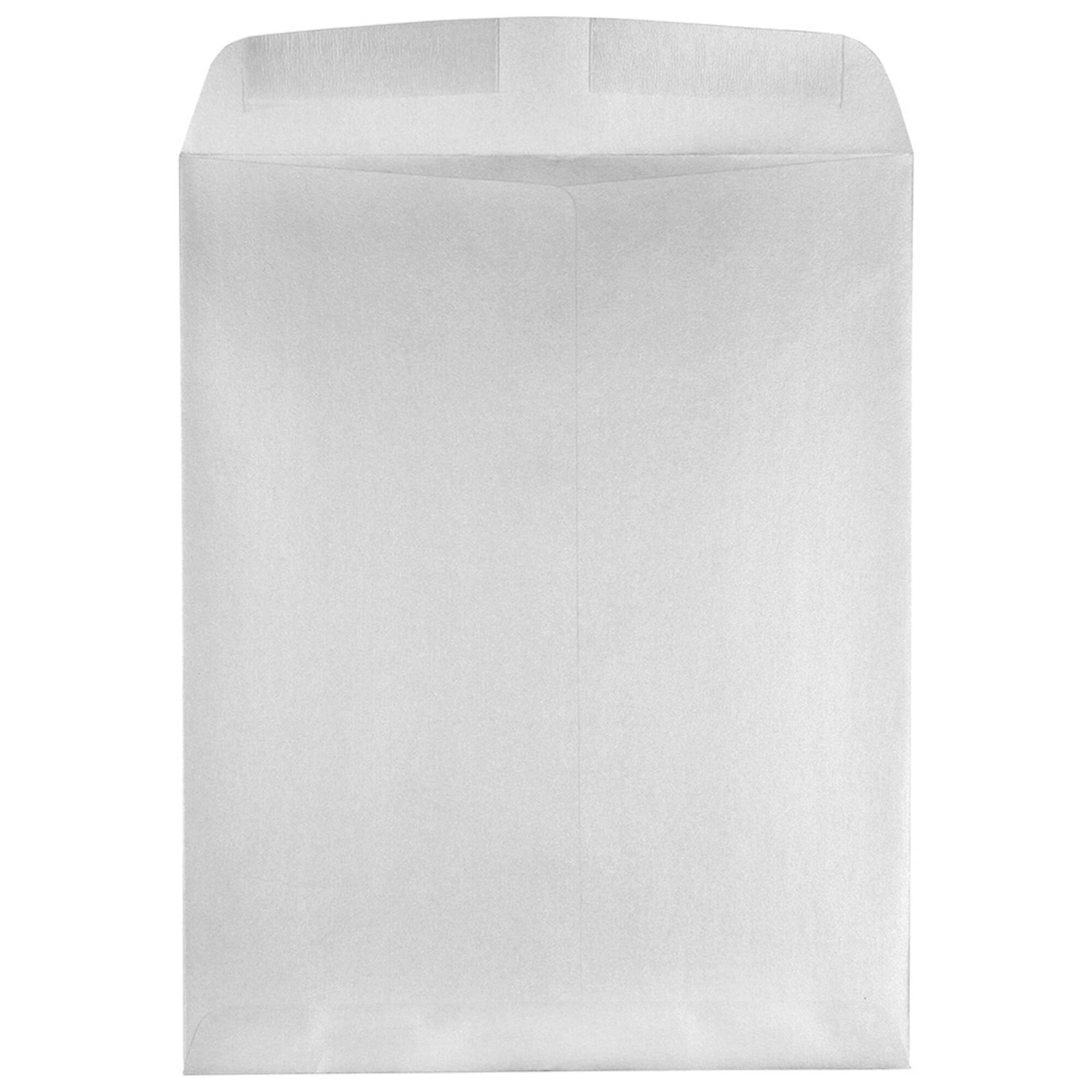 JAM Paper 10" x 13" Silver Stardream Metallic Gum Closure Envelopes, 10ct.